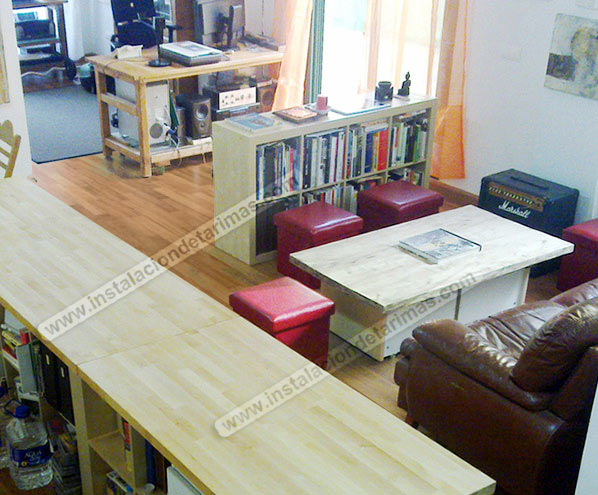 foto de loft con tarima multicapa de iroko foto de loft con tarima multicapa de iroko