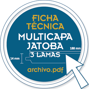Botón de descarga del pdf de la ficha técnica de multicapa de jatoba de tres lamas