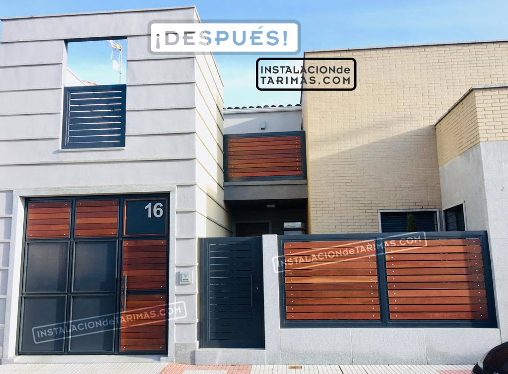 Tipos de lambriz o revestimiento de pared con friso de tarima "cladding" con ipe